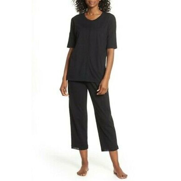 Naked Other - Naked Crop Short Sleeve Cotton Pajama Set-XS/ S/ M